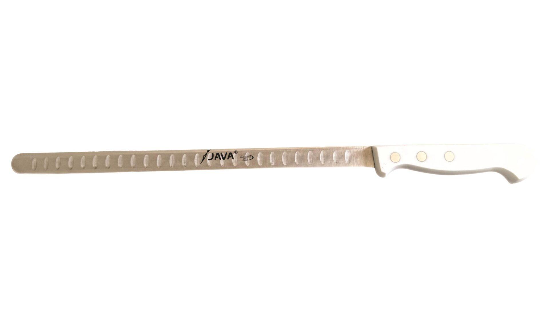 Cuchillo Jamonero Estrecho Alveolado Blanco 27,5 cm